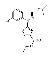 ethyl 2-[6-chloro-3-(2-methylpropyl)-1H-indazol-1-yl]-1,3-thiazole-4-carboxylate Structure