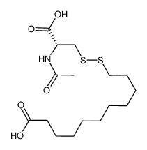 (R)-2-(acetylamino)-3-[(10-carboxydecyl)disulfanyl]propanoic acid Structure