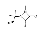 2,4-dimethyl-1-(2-methylbut-3-en-2-yl)-1,2-diazetidin-3-one Structure