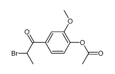 1-(4-acetoxy-3-methoxy-phenyl)-2-bromo-propan-1-one Structure