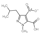 5-isobutyl-2-methyl-4-nitro-2 h-pyrazole-3-carboxylic acid Structure