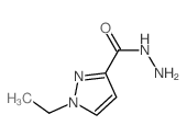 1-乙基-1H-吡唑-3-碳酰肼结构式