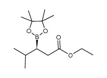 (S)-ethyl 4-methyl-3-(4,4,5,5-tetramethyl-1,3,2-dioxaborolan-2-yl)pentanoate Structure