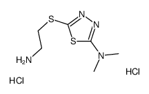 5-(2-aminoethylsulfanyl)-N,N-dimethyl-1,3,4-thiadiazol-2-amine,dihydrochloride Structure