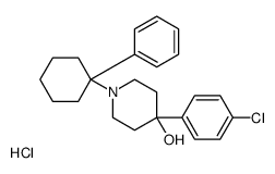 4-(4-chlorophenyl)-1-(1-phenylcyclohexyl)piperidin-4-ol,hydrochloride Structure