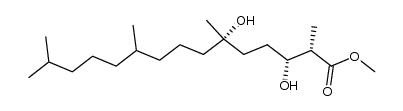 (2S,3R,6S)-methyl 3,6-dihydroxy-2,6,10,14-tetramethylpentadecanoate结构式