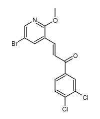 (E)-3-(5-Bromo-2-methoxy-3-pyridinyl)-1-(3,4-dichlorophenyl)-2-propen-1-one结构式