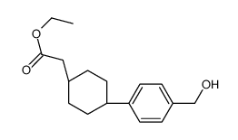 Cyclohexaneacetic acid, 4-[4-(hydroxyMethyl)phenyl]-, ethyl ester, trans- Structure