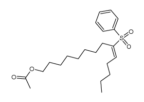 (E)-9-(phenylsulfonyl)tetradec-9-en-1-yl acetate Structure
