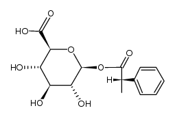 1-[(α-methyl)phenyl]acetyl-β-D-glucopyranuronic acid结构式