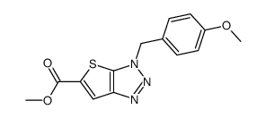 5-carbomethoxy-1-(4-methoxybenzyl)-1H-thieno(2,3-d)triazole Structure