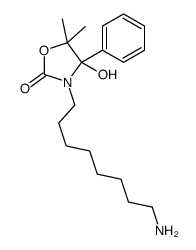 3-(8-aminooctyl)-4-hydroxy-5,5-dimethyl-4-phenyl-1,3-oxazolidin-2-one结构式