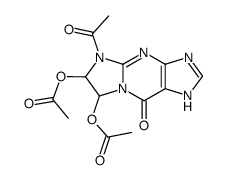 9H-Imidazo[1,2-a]purin-9-one,5-acetyl-6,7-bis(acetyloxy)-3,5,6,7-tetrahydro-结构式