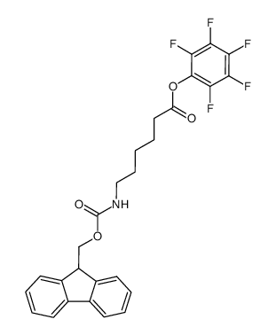 6-(9H-Fluoren-9-ylmethoxycarbonylamino)-hexanoic acid pentafluorophenyl ester Structure