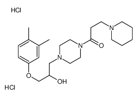 1-[4-[3-(3,4-dimethylphenoxy)-2-hydroxypropyl]piperazin-1-yl]-3-piperidin-1-ylpropan-1-one,dihydrochloride Structure