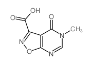 5-甲基-4-氧代-4,5-二氢异噁唑并-[5,4-d]嘧啶-3-羧酸结构式