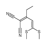 2-[1,1-bis(methylsulfanyl)pent-1-en-3-ylidene]propanedinitrile结构式