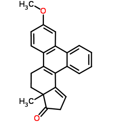 6,7-benzo-3-methoxyestra-1,3,5(10),8,14-pentaen-17-one结构式