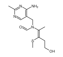 N-[(4-amino-2-methylpyrimidin-5-yl)methyl]-N-(5-hydroxy-3-(methylmercapto)-2-penten-2-yl)formamide Structure