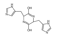 (3R,6S)-3,6-bis(1H-imidazol-5-ylmethyl)piperazine-2,5-dione结构式