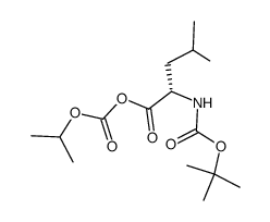 (S)-(S)-2-((tert-butoxycarbonyl)amino)-4-methylpentanoic (isopropyl carbonic) anhydride Structure