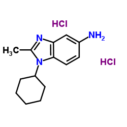 1-Cyclohexyl-2-methyl-1H-benzimidazol-5-amine dihydrochloride Structure
