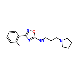 3-(2-Fluorophenyl)-N-[3-(1-pyrrolidinyl)propyl]-1,2,4-oxadiazol-5-amine Structure