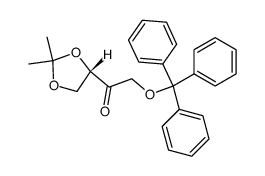 3,4-O-isopropylidene-1-O-triphenylmethyl-L-glycero-2-tetrulose结构式