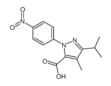 4-methyl-2-(4-nitrophenyl)-5-propan-2-ylpyrazole-3-carboxylic acid Structure