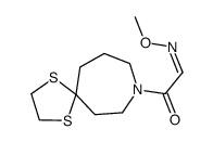 (2E)-1-(1,4-dithia-9-azaspiro[4.6]undecan-9-yl)-2-methoxyiminoethanone结构式