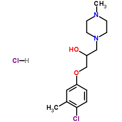 1-(4-Chloro-3-methylphenoxy)-3-(4-methyl-1-piperazinyl)-2-propanol hydrochloride (1:1)结构式