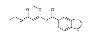ethyl 5-(benzo[d][1,3]dioxol-5-yl)-3-methoxy-5-oxopent-2-enoate Structure