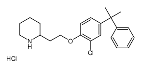 2-[2-[2-chloro-4-(2-phenylpropan-2-yl)phenoxy]ethyl]piperidine,hydrochloride Structure