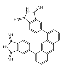 5-[8-(1-amino-3-iminoisoindol-5-yl)anthracen-1-yl]-3-iminoisoindol-1-amine结构式