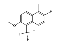 2-fluoro-6-methoxy-1-methyl-5-(trifluoromethyl)naphthalene结构式