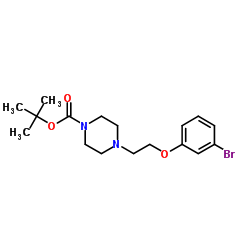 tert-Butyl 4-[2-(3-bromophenoxy)-ethyl]piperazine-1-carboxylate structure