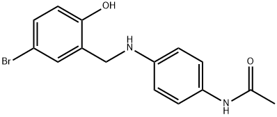 N-{4-[(5-bromo-2-hydroxybenzyl)amino]phenyl}acetamide结构式