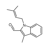 3-methyl-1-(3-methylbut-2-enyl)indole-2-carbaldehyde结构式