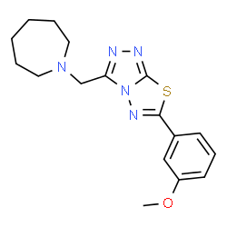 3-(azepan-1-ylmethyl)-6-(3-methoxyphenyl)[1,2,4]triazolo[3,4-b][1,3,4]thiadiazole Structure