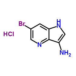 6-Bromo-1H-pyrrolo[3,2-b]pyridin-3-amine hydrochloride结构式