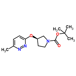 2-Methyl-2-propanyl (3R)-3-[(6-methyl-3-pyridazinyl)oxy]-1-pyrrolidinecarboxylate图片