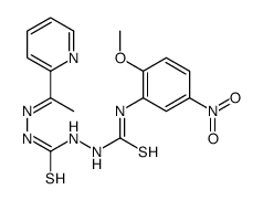 1-(2-methoxy-5-nitrophenyl)-3-[[(E)-1-pyridin-2-ylethylideneamino]carbamothioylamino]thiourea Structure