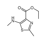 4-Thiazolecarboxylicacid,2-methyl-5-(methylamino)-,ethylester(9CI)结构式