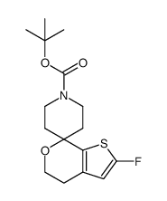 t-butyl 2-fluorospiro[4,5-dihydrothieno[2,3-c]pyran-7,4'-piperidine]-1'-carboxylate结构式