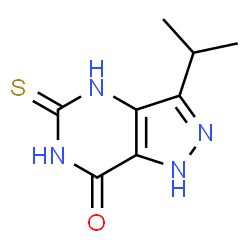 7H-Pyrazolo[4,3-d]pyrimidin-7-one, 1,4,5,6-tetrahydro-3-(1-Methylethyl)-5-thioxo- structure