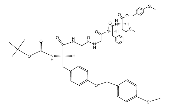 Boc-Tyr(Mtb)-Gly-Gly-Phe-Met-OMtb结构式