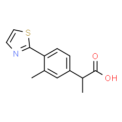 α,3-Dimethyl-4-(2-thiazolyl)benzeneacetic acid结构式