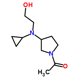 1-{3-[Cyclopropyl(2-hydroxyethyl)amino]-1-pyrrolidinyl}ethanone结构式