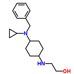 2-({4-[Benzyl(cyclopropyl)amino]cyclohexyl}amino)ethanol结构式