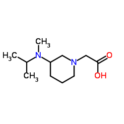 {3-[Isopropyl(methyl)amino]-1-piperidinyl}acetic acid结构式